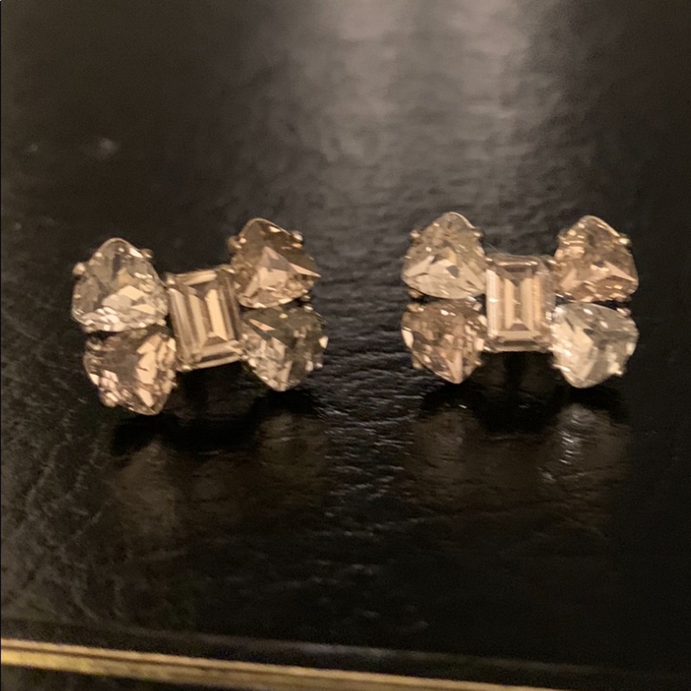 Beautiful Coach crystal bow earrings